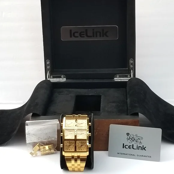 Rare IceLink Ambassador Presidential Six TimeZone VintageLuxury Unisex Watch